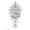 10Styles Lotus/Rose Flower Waterproof Temporary Tattoos Men Henna Tatoo Stickers Tattoo Body Art Tattoos view 4