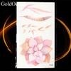 10.5X6Cm Watercolor Flower Leaf Temporary Tattoo Sticker Small Pink Feather Body Art Flash Tattoo Girl Finger Tatoo Women view 3