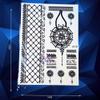 1Pc Black Henna Grid Mesh Pattern Temporary Tattoo Women Body Art Flower Jewel Sticker Abj212 Sexy Wedding Tattoo Brides view 1
