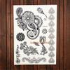 1Pc Black Henna Grid Mesh Pattern Temporary Tattoo Women Body Art Flower Jewel Sticker Abj212 Sexy Wedding Tattoo Brides view 2