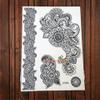 1Pc Black Henna Grid Mesh Pattern Temporary Tattoo Women Body Art Flower Jewel Sticker Abj212 Sexy Wedding Tattoo Brides view 4