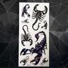 1 Piece Scorpion King Design Temporary Tattoo 3D A3D-14 Flash Metallic Tattoo Stickers Blue Brown Tattoo Kids Men view 1