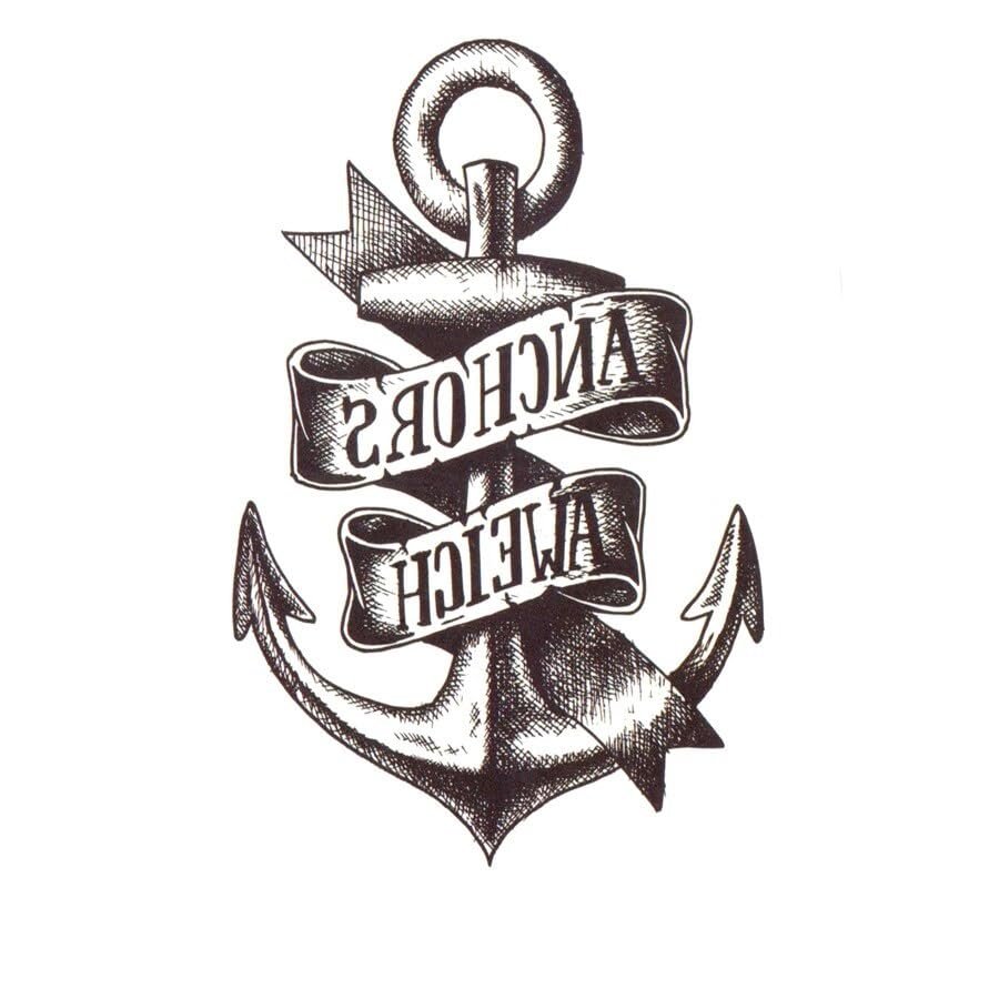 100Pcs Anchor Waterproof Temporary Tattoo Sticker Tatuajes Tatouage Temporaire Tatoos Taty Gold Tattoo Henna Kids Tattoo