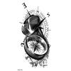 10Styles Clock/Eagle/Skull/Beauty Snake Waterproof Temporary Tattoos Men Henna Tatoo Stickers Tattoo Body Art Tattoos view 2