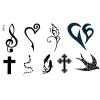 20Pcs Fishing Waterproof Temporary Tattoo Sticker Cross Henna Glitter Tattoo Animal Temporary Tattoos For Woman view 2