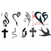 20Pcs Fishing Waterproof Temporary Tattoo Sticker Cross Henna Glitter Tattoo Animal Temporary Tattoos For Woman view 3