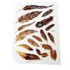 1Pc Indian Gold Flash Tattoo Henna Sexy Jewelry Sticker Peacock Feather Metallic Tattoo Body Art Temporary Tattoos As51 view 1