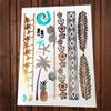 1Pc Indian Gold Flash Tattoo Henna Sexy Jewelry Sticker Peacock Feather Metallic Tattoo Body Art Temporary Tattoos As51 view 2