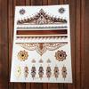1Pc Indian Gold Flash Tattoo Henna Sexy Jewelry Sticker Peacock Feather Metallic Tattoo Body Art Temporary Tattoos As51 view 3