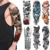 3D Long Lasting Roar Wolf Temporary Tattoo Flower Tribe Owl Men Shoulder Tattoo Stickers Full Body Arm Art Leg Tatto Women view 1