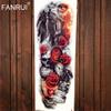 3D Long Lasting Roar Wolf Temporary Tattoo Flower Tribe Owl Men Shoulder Tattoo Stickers Full Body Arm Art Leg Tatto Women view 2