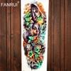 3D Long Lasting Roar Wolf Temporary Tattoo Flower Tribe Owl Men Shoulder Tattoo Stickers Full Body Arm Art Leg Tatto Women view 4