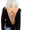 1 Sheet Chest Body Tattoo Temporary Waterproof Jewelry Moon Star Mystery Pattern Decal Waist Art Tattoo Sticker For Women view 1