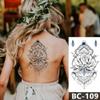 1 Sheet Chest Body Tattoo Temporary Waterproof Jewelry Moon Star Mystery Pattern Decal Waist Art Tattoo Sticker For Women view 2