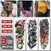 3 Pcs/Lot Large Arm Sleeve Tattoo Japanese Geisha Waterproof Temporary Tatto Sticker Leg Waist Body Art Full Tatoo Women view 2
