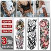 3 Pcs/Lot Large Arm Sleeve Tattoo Japanese Geisha Waterproof Temporary Tatto Sticker Leg Waist Body Art Full Tatoo Women view 3