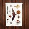 1Pc Hot Indian Angel Wing Tattoo Gold Metallic Sun Pattern Temporary Tattoo Sticker Waterproof Arm Hand Leg Tatoo Body Art Ayh72 view 1