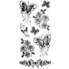 3Pcs 3D Black Tattoo Temporary Tattoo For Man Woman Waterproof Stickers Makeup Maquiagem view 1