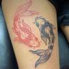 2023 Double Color Cyprinoid Temporary Tattoo Stickers For Men Women Arm Thigh Body Art Fashion Fish Waterproof Tattos view 1