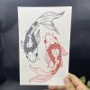 2023 Double Color Cyprinoid Temporary Tattoo Stickers For Men Women Arm Thigh Body Art Fashion Fish Waterproof Tattos view 3