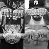 5Sheet Black Elglish Letters Finger Temporary Tattoo Stickers Hand Art Tatto Block Tatoo Men view 1