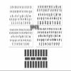 5Sheet Black Elglish Letters Finger Temporary Tattoo Stickers Hand Art Tatto Block Tatoo Men view 3