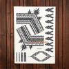 1 Sheet Fashion Removable Tattoo Henna Sexy Women Lace Strap Stencil Abj206 Grid Mesh Pattern Mehndi Temporary Tattoo Stickers view 2