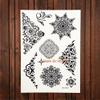 1 Sheet Fashion Removable Tattoo Henna Sexy Women Lace Strap Stencil Abj206 Grid Mesh Pattern Mehndi Temporary Tattoo Stickers view 3