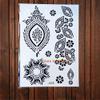 1 Sheet Fashion Removable Tattoo Henna Sexy Women Lace Strap Stencil Abj206 Grid Mesh Pattern Mehndi Temporary Tattoo Stickers view 4