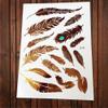 1Pc Sparkle Gold Tattoos Turtle Dolphin Sea Horse Star Fish Shell Anchor Compass Design Metallic Temporary Tattoo Stickers Ays63 view 2