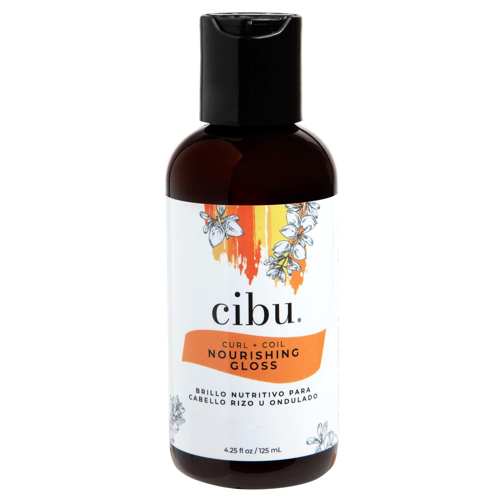 CIBU Curl + Coil Nourishing Gloss - Rice Protein Hair Serum for Frizz and Curly Hair - Lightweight Gloss for Extra Moisture