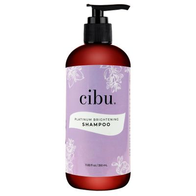 CIBU Platinum Brightening Shampoo 30016 Purple Formula Tones & Protects Blonde, Silver, Highlighted Colored Hair | Sulfate-Free Eliminates Brassy Tones | Restores Softness, Strength and Shine 350ml