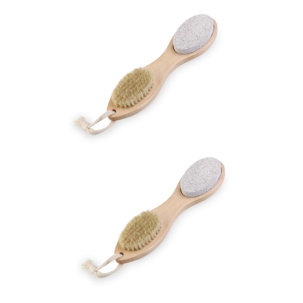 Alipis 2pcs Exfoliating Foot File Pumice Stone Nail Brush Foot Reducer for Soft Smooth Skin and Removal for Pedicures