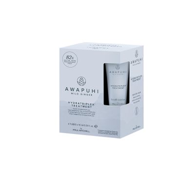 Awapuhi Wild Ginger by Paul Mitchell HydraTriplex Treatment (4-Pack), Ideal For Dry + Frizz-Prone Hair