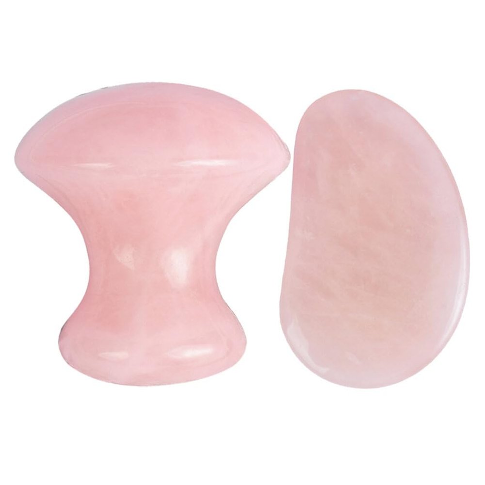 Cabilock Jade Guasha Boards 2pcs Facial Tools Beauty Guasha Boards Face Massage Tools Set