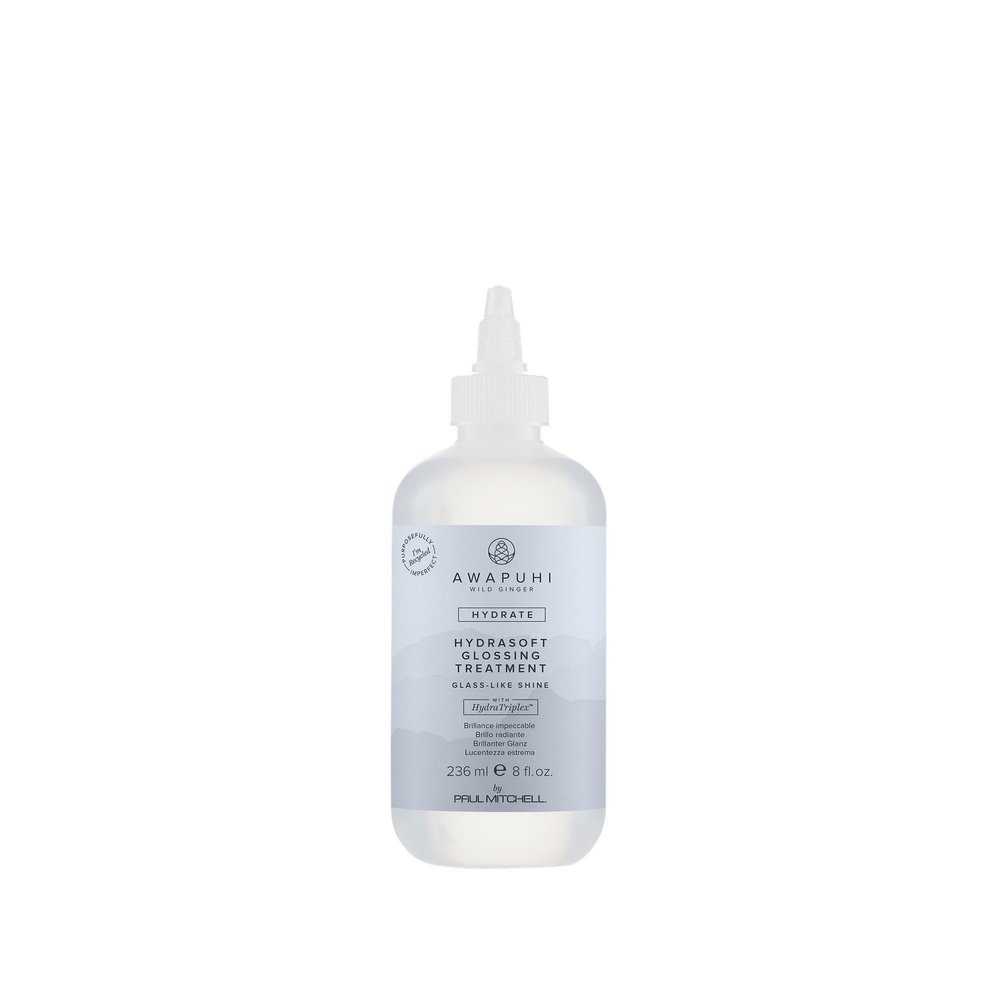 Awapuhi Wild Ginger by Paul Mitchell HydraSoft Glossing Treatment, For Glass-Like Shine, Ideal For All Hair Types, Especially Dry + Frizzy Hair, 8 fl. oz