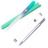 BONA FIDE BEAUTY Pastel Czech Glass Nail File with Hard Case and Blue Glass Cuticle Pusher Bundle view 1