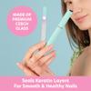 BONA FIDE BEAUTY Pastel Czech Glass Nail File with Hard Case and Blue Glass Cuticle Pusher Bundle view 2