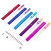 BONA FIDE BEAUTY Czech Glass Cuticle Pusher (Pink) and 5-Pieces Nail File Set. Clean, Trim, Shape Nails view 1