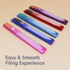 BONA FIDE BEAUTY Czech Glass Cuticle Pusher (Pink) and 5-Pieces Nail File Set. Clean, Trim, Shape Nails view 4