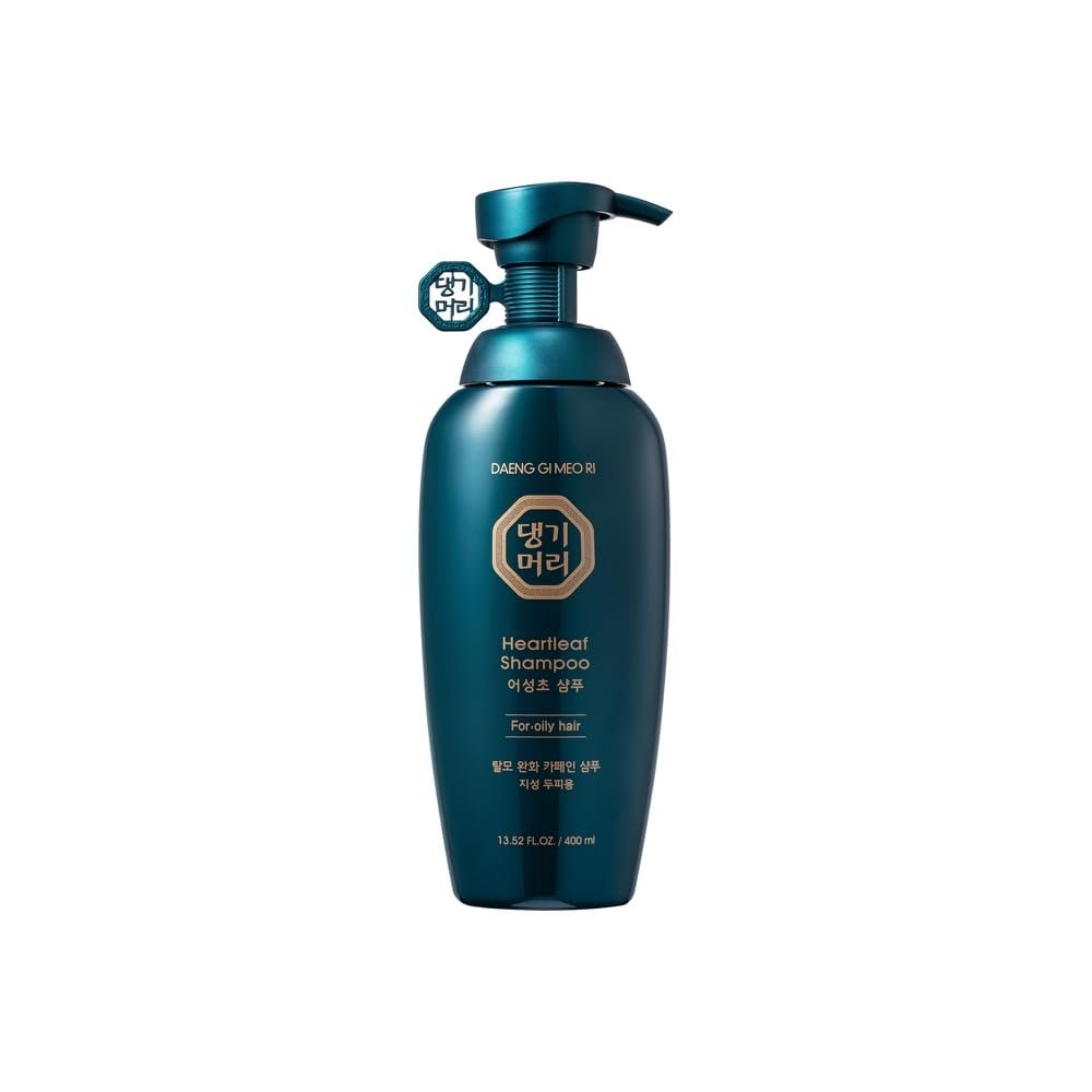 DAENG GI MEO RI - Shampoo for Oily Hair - Korean Scalp Care, Sebum Control, Herbal Extracts - K-Beauty Hair Cleanser - 400ml 13.5FL OZ, Heartleaf 