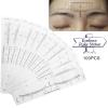 100Pcs/Set Eyebrow Ruler, Eyebrow Stencil Microblading Ruler, 3 Minutes Makeup Tools For Eyebrow, Measuring Shaper Tool for All Face Shapes view 4