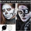 XINGXYUEL Black White Face Body Paint Professional Oily Based Body Face Paint Foundation Halloween Makeup Palette Kit for Halloween Skeleton Vampire Zombie Goth Stage SFX Special Effects Makeup view 2