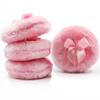 4Pcs Ultra Soft Fluffy Powder Puffs Round Face Body Cosmetic Powder Puff Loose Powder Puffs with Bow Knot Beauty Puff Sponge, Pink view 1