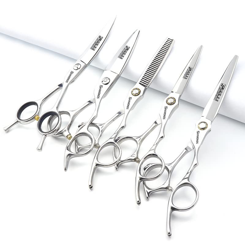 6/6.5-inch professional hairdressing set with sharp blades, easy to trim, suitable for hairdressers, hair salons, and families. (6 inch-5pc)