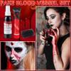 ZHISHUDL Fake Blood Spray 2.1oz(60 ml) Fake Blood Gel With Spong Washable Fake Blood Makeup for Clothes Face Body,Halloween Special Effects Clown Cosplay Vampire Zombie Makeup Kit view 2