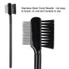 Double Head Eyelash Eyebrow Brush Comb, Brow & Lash Shaper, Stainless Steel Eyebrow Brush Eyelash Separator Brow Comb Lash Spoolie Brush, Grooming and Shaping Brows view 4