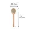 COmaam Women Shower Brush Bath Brushes Back Scrubber for Shower for Men Wood Long Handle Horsehair Bathing Brushes view 2