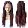 Braided Wigs For Black Women 35" Soft Swiss Lace Front Braids Wigs Light Weight Braiding Wigs With Baby Hair Premium Quality Kanekalon Synthetic Braided Wigs Knotless Box Braid Wigs For Women (LL603663A, #1B/99JT) view 1