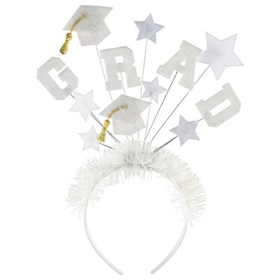 Amscan WHT HEADBAND GRAD